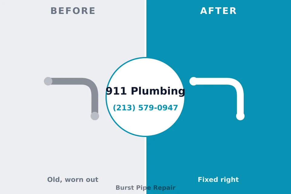 Before and after: plumbing company Chowchilla, CA